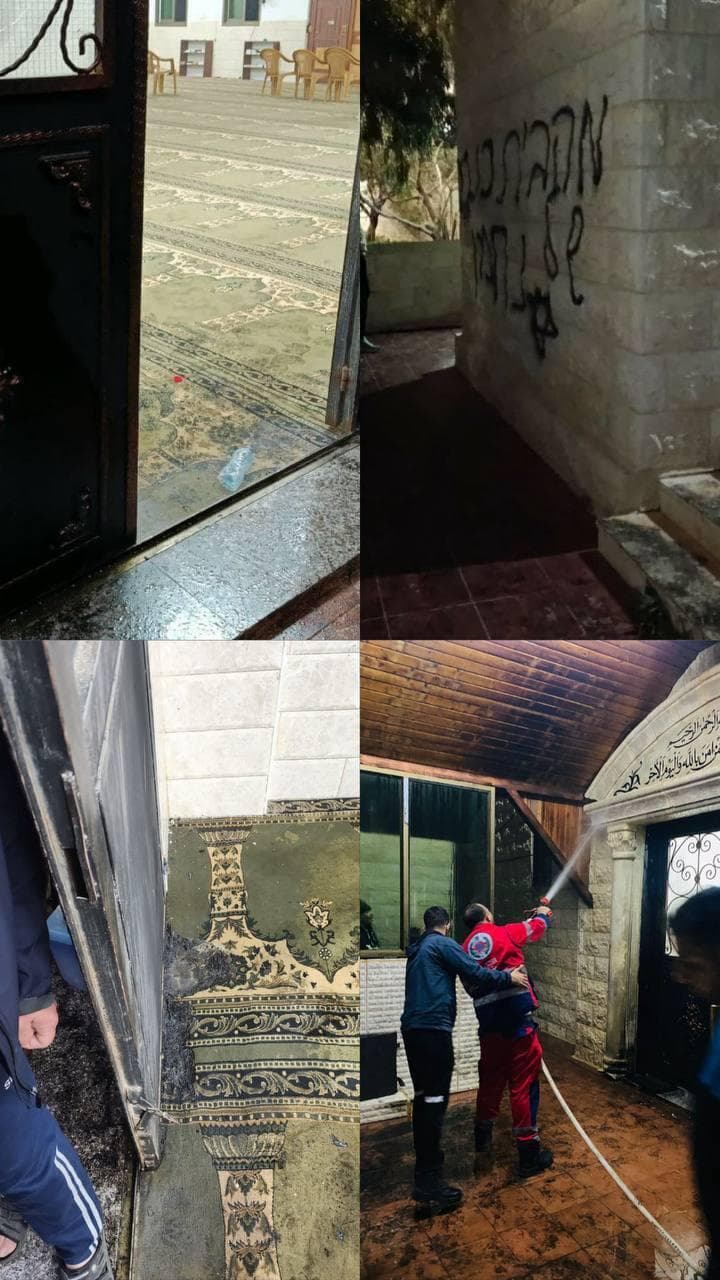 מתנחלים הציתו את מסגד "מוחמד פיאד" בכפר דומא