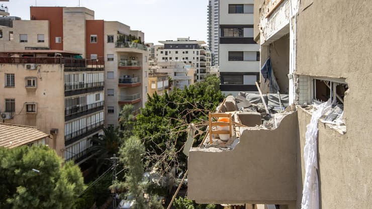 צילום: עידו ארז זירת הנפילה ברמת גן