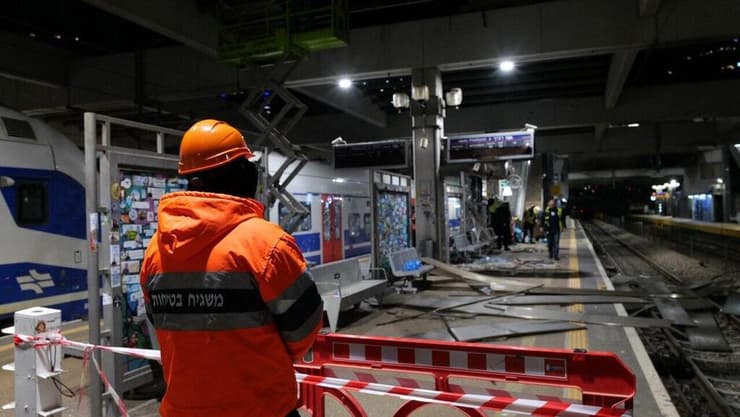 ההרס בתחנת רכבת סבידור-מרכז ת"א