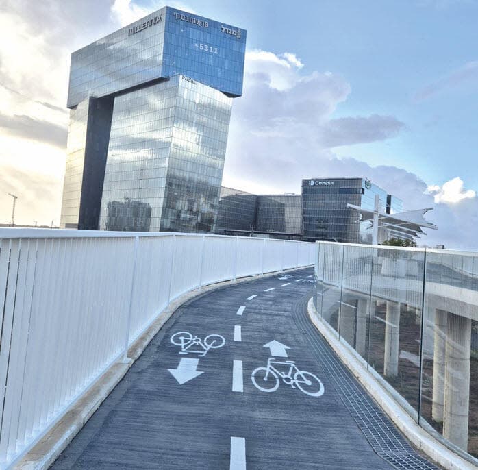 נגישות זה שם המשחק. פרויקט מילניה בראשון לציון וגשר חיבור לרכבת ואופניים פחות בנייה 