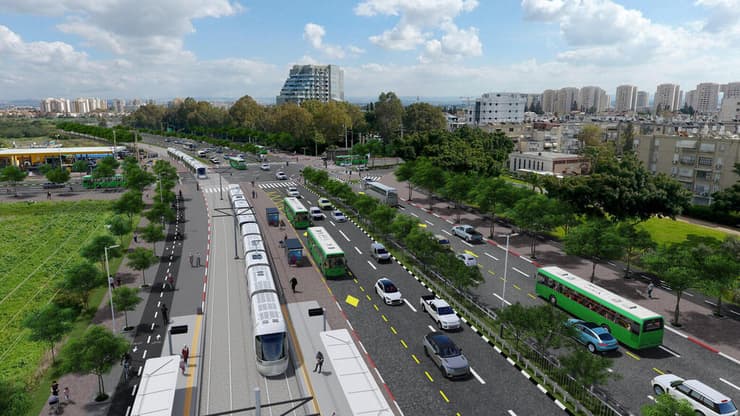 שלושת מיזמי הסעת ההמונים עוברים בעיר. הרכבת הקלה