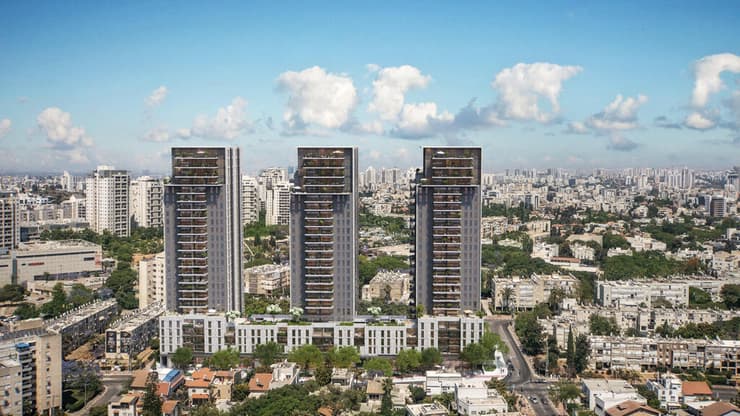 הדמיית פרויקט AIR של חברת ICR במתחם ההסתדרות בגבעתיים (הדמייה: Dvision3) הדמיית פרויקט AIR של חברת ICR במתחם ההסתדרות בגבעתיים