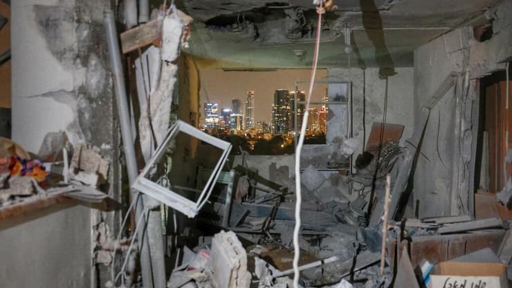 זירת פגיעה ישירה בתל אביב