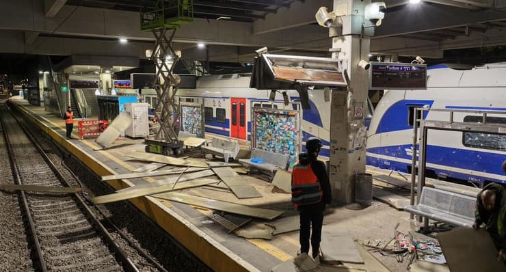 ההרס ועבודות השיקום בתחנת הרכבת סבידור מרכז