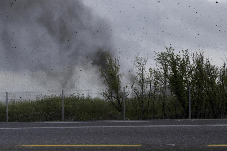 עשן באזור נפילה אחרי ירי מלבנון בצפון הארץ