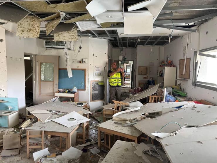 נפילת רסיס בגן ילדים בראשון לציון