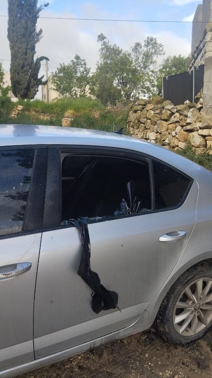 מכונית נוספת שהושחתה בג'אלוד הלילה הנזקים בכפר ג’אלוד