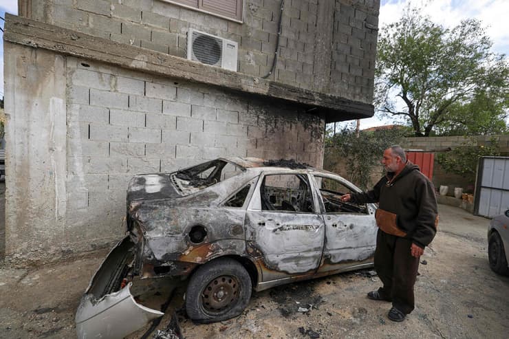 צילום: Zain JAAFAR / AFP הנזקים בכפר ג’אלוד