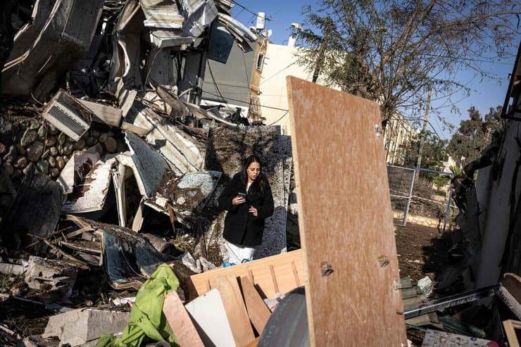 זירת הפגיעה בדימונה