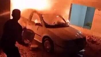 הצתת רכבים ומבנים בדיר אל חטאב במרחב שכם