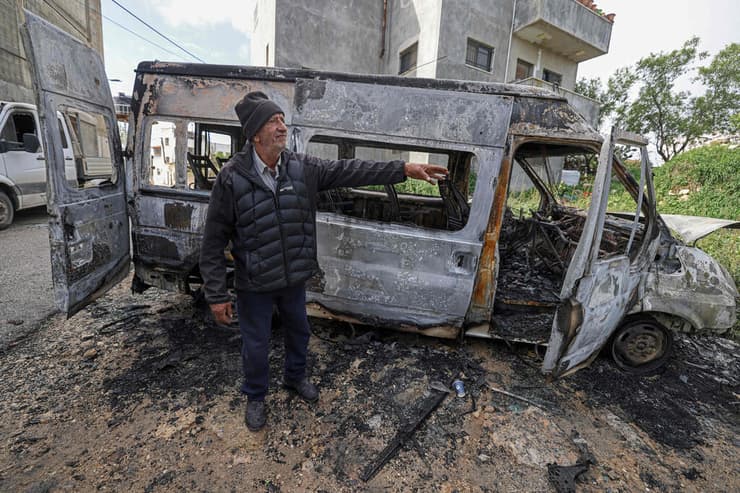 צילום: Zain JAAFAR / AFP הנזקים בכפר ג’אלוד