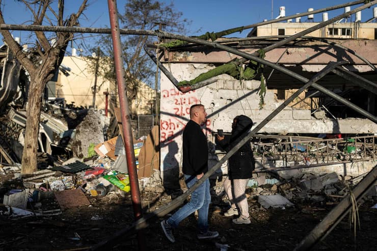 זירת הפגיעה בדימונה