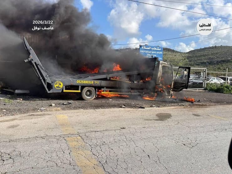 הצתת מוסך כלי רכב בשכם