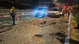 צילום: נתיבי ישראל נזקים בתשתיות התחבורה