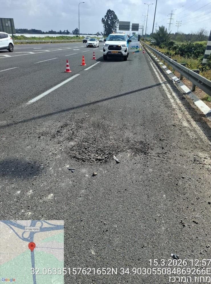 צילום: נתיבי ישראל נזקים בתשתיות התחבורה