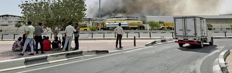 זירת פגיעת טיל סמוך לדוחא בירת קטאר