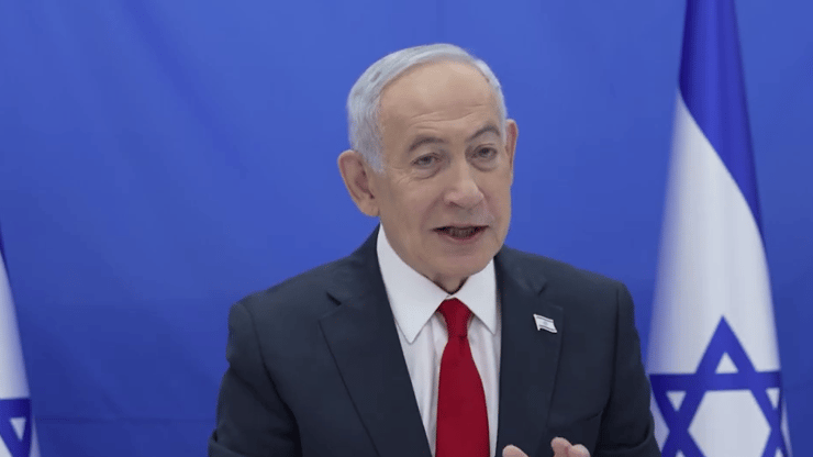 ראש הממשלה נתניהו ( צילום: רועי אברהם, לע"מ) ראש הממשלה נתניהו בשיחת זום עם ראשי הרשויות המקומיות