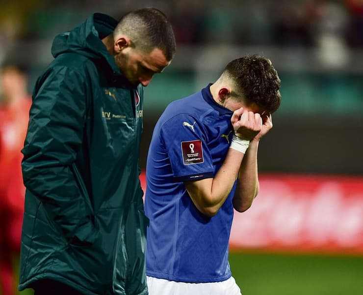 2022: ההפסד המשפיל לצפון מקדוניה (צילום: Getty Images/ CLAUDIO VILLA) איטליה 2018