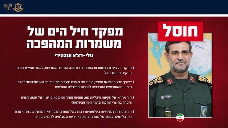 צילום: דובר צה"ל עלי רזא תנגסירי