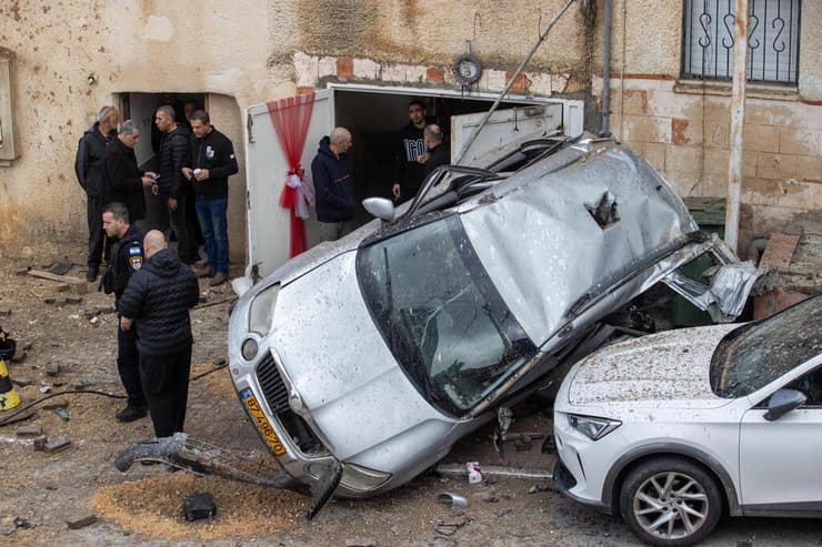 זירת נפילה בכפר קאסם (צילום: עידו ארז) הזירה בכפר קאסם