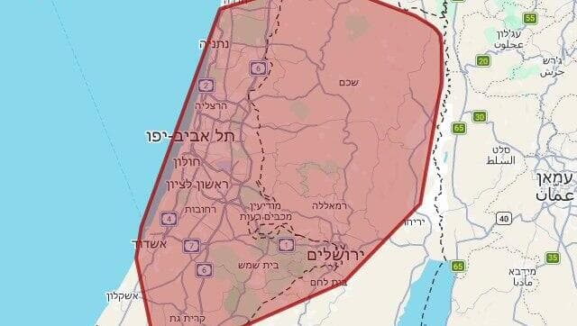 מפת אזעקות 