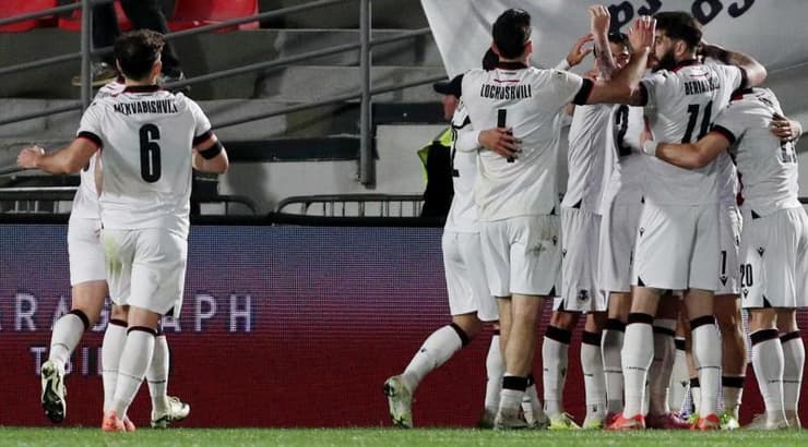 שחקני גיאורגיה חוגגים