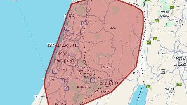 מפת אזעקות 