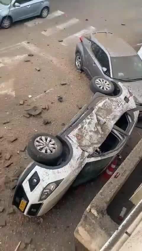 רכב שנפגע בכפר קאסם