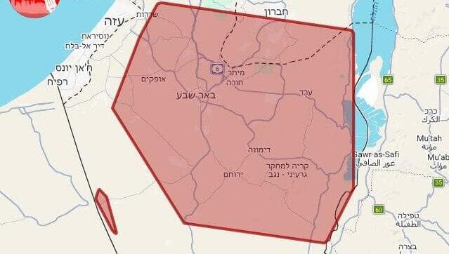 מפת אזעקות צבע אדום - צופר