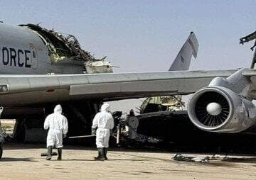 מטוס E-3 סנטרי ארה"ב הושמד בתקיפה איראנית בסעודיה בבסיס פרינס הנסיך סולטן