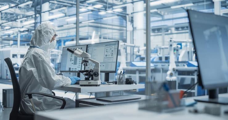 מחקר מעבדה מיקרוסקופ