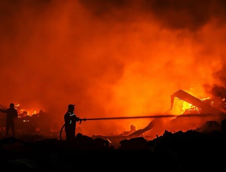 אש במתקן אנרגיה בדרום טהרן מפעל שהותקף בדרום טהרן