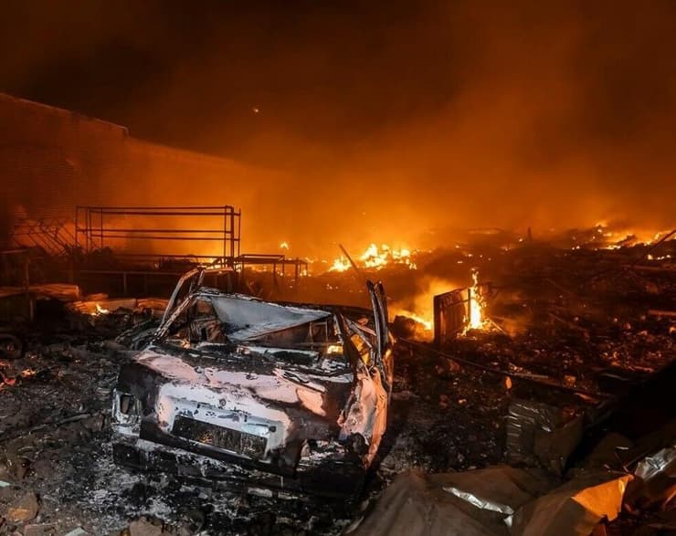 מפעל שהותקף בדרום טהרן