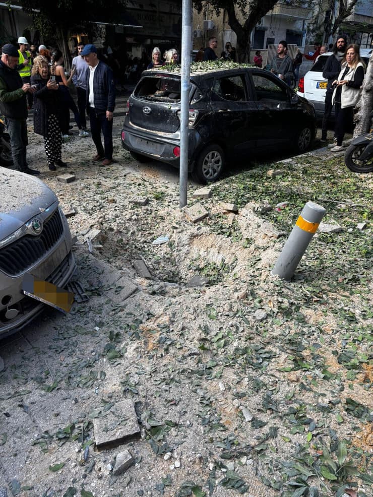 הרס רב בתל אביב כתוצאה מנפילת רסיס