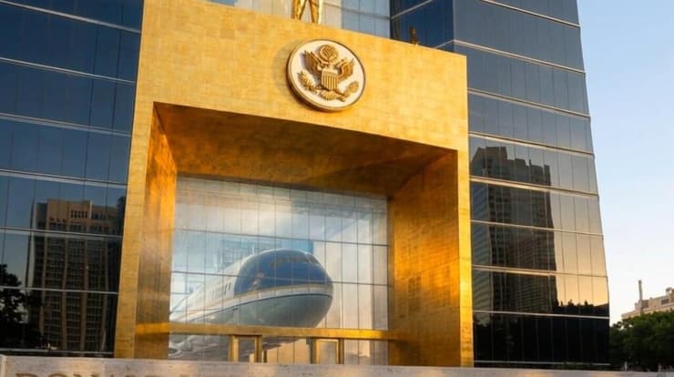 הדמיה של ספרייה נשיאותית שנשיא ארה"ב טראמפ פרסם