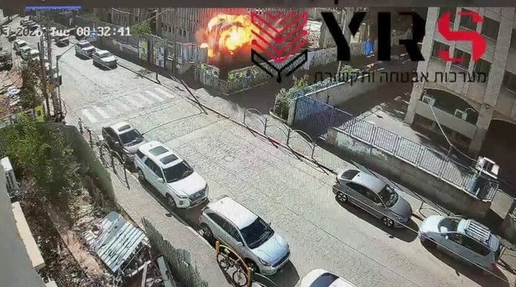 תיעוד רגע הפגיעה בבני ברק
