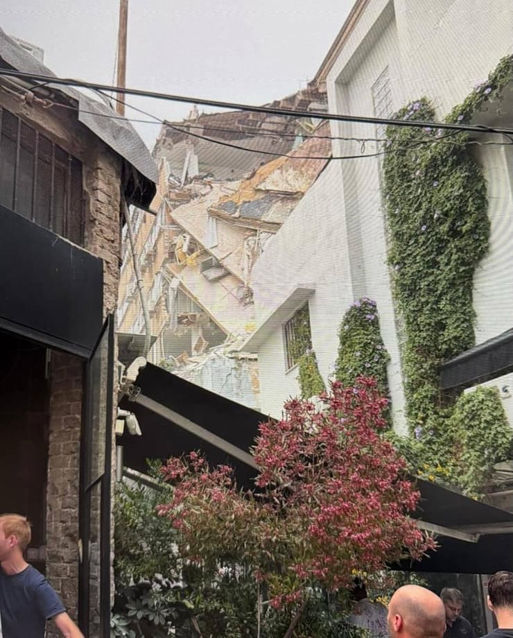 קריסה חלקית של מבנה בתל אביב 