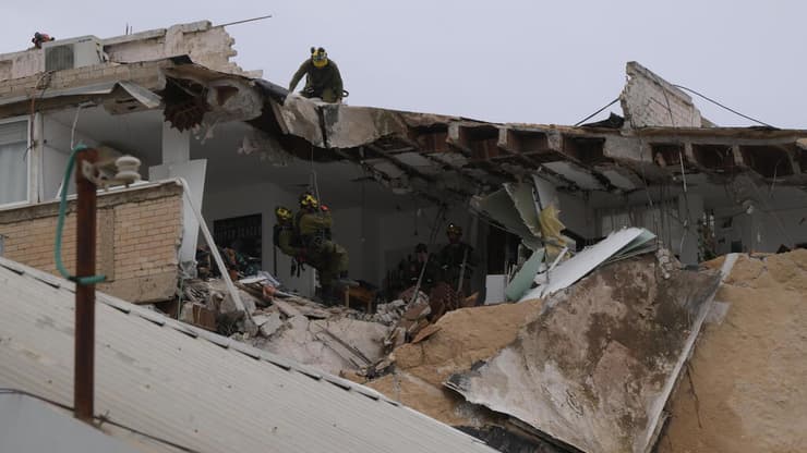 קריסה חלקית של מבנה בתל אביב