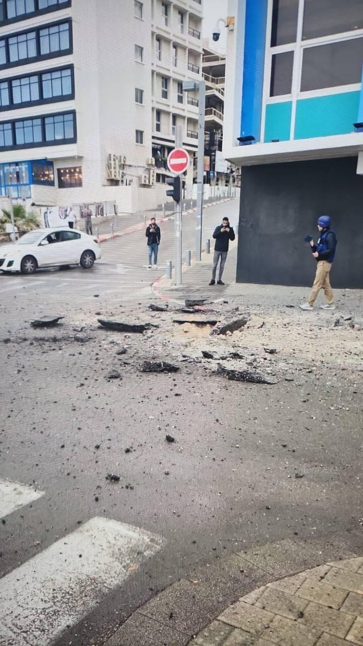 פגיעה בכביש בתל אביב