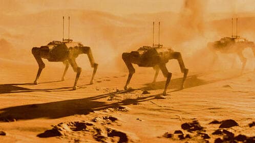 הדמיה של הרובוט הקרבי של shifters AI