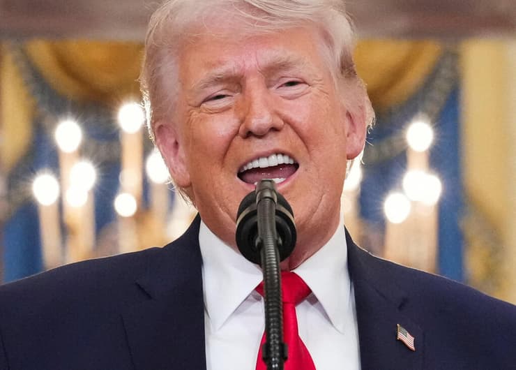 נשיא ארה"ב דונלד טראמפ בעדכון על המלחמה עם איראן בבית הלבן