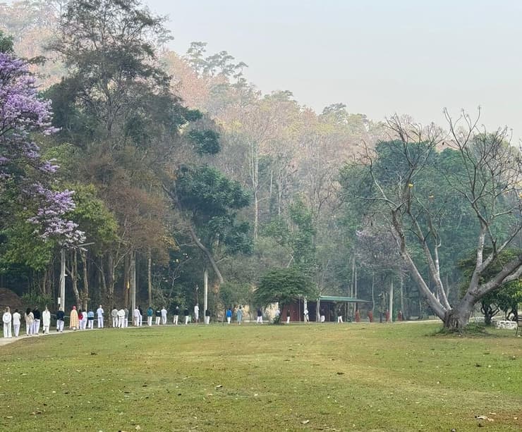 הליכה ביער ליד המנזר