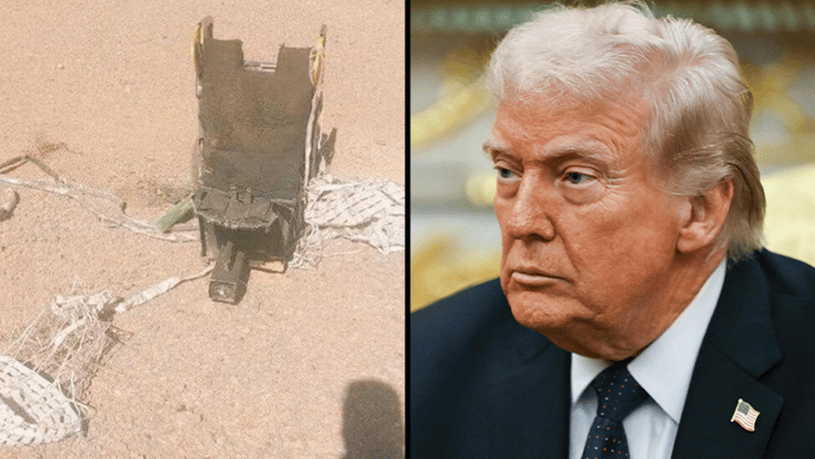 דונלד טראמפ וכיסא המפלט ממטוס F15E שהתרסק באיראן