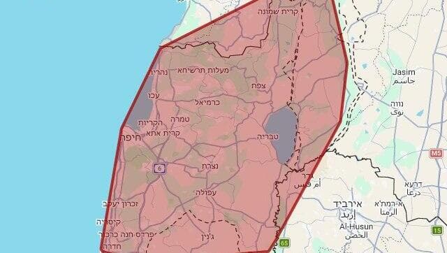 מפת אזורי האזעקות