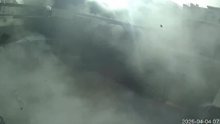 תיעוד מזירת הנפילה בקריית שמונה