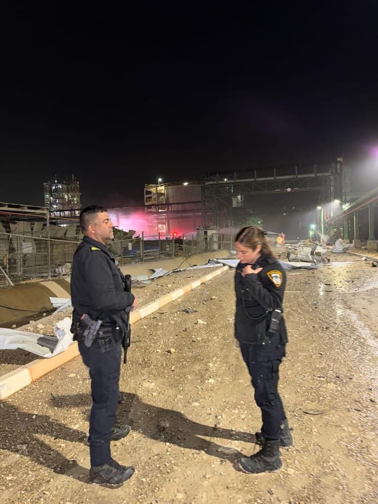 זירת הפגיעה באזור התעשייה בנגב