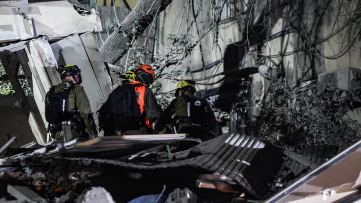 זירת הפגיעה בחיפה