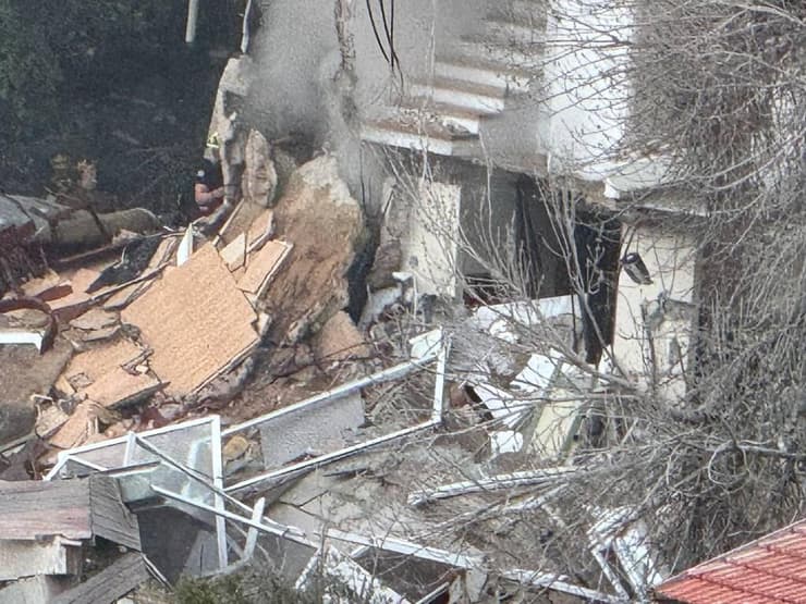 זירת הפגיעה בחיפה