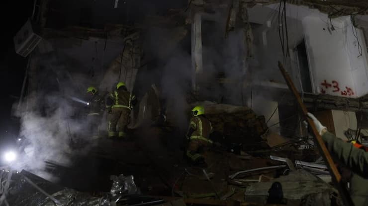 צילום: זיו קורן זירת הפגיעה בחיפה