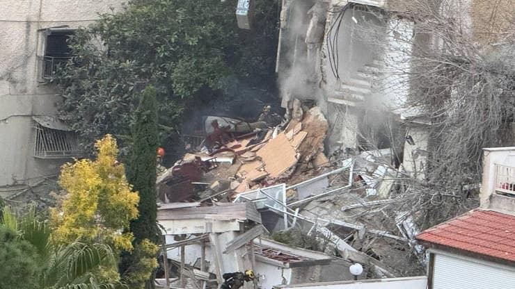 זירת הפגיעה בחיפה